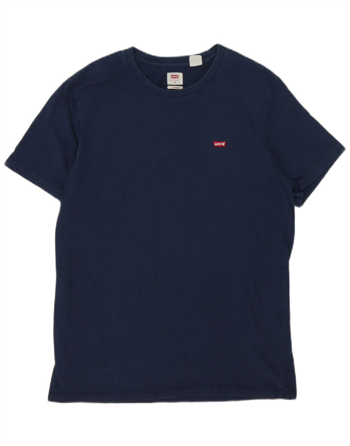 LEVI'S Camiseta estándar para hombre Top Medium Azul marino Algodón