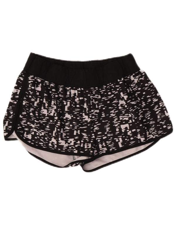 Adidas Mujer Climalite Graphic Sport Shorts UK 16/18 Grande Negro Deportes