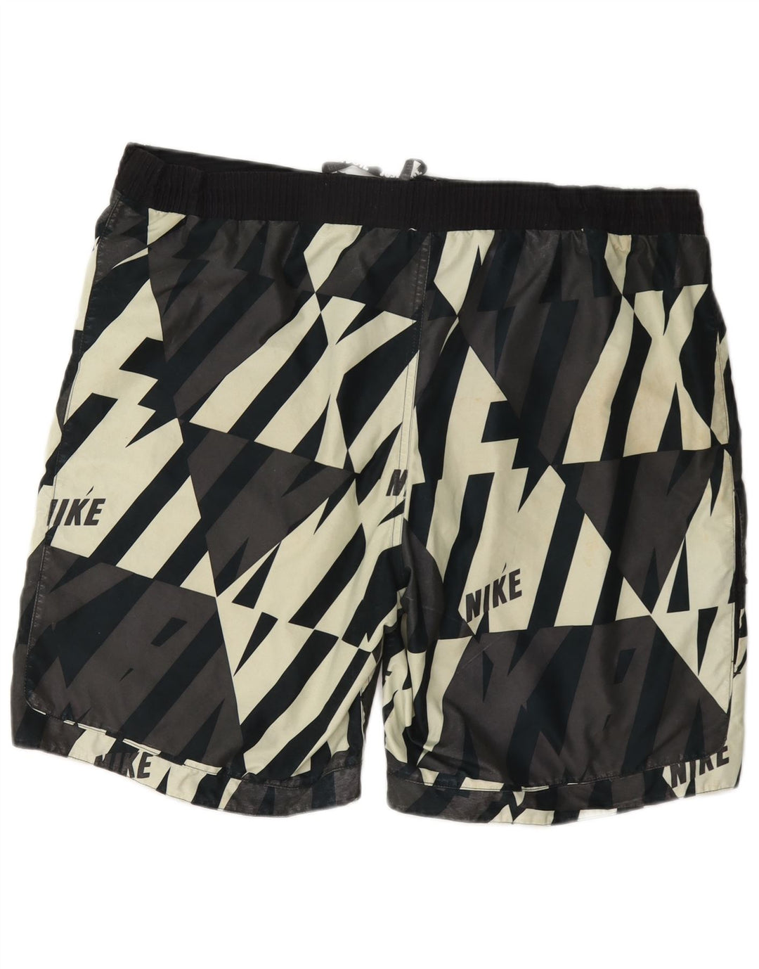 Nike Bañador con gráfico para hombre, talla grande, poliéster negro