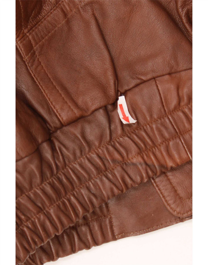 Vintage hombres chaqueta de cuero Reino Unido 40 marrón grande