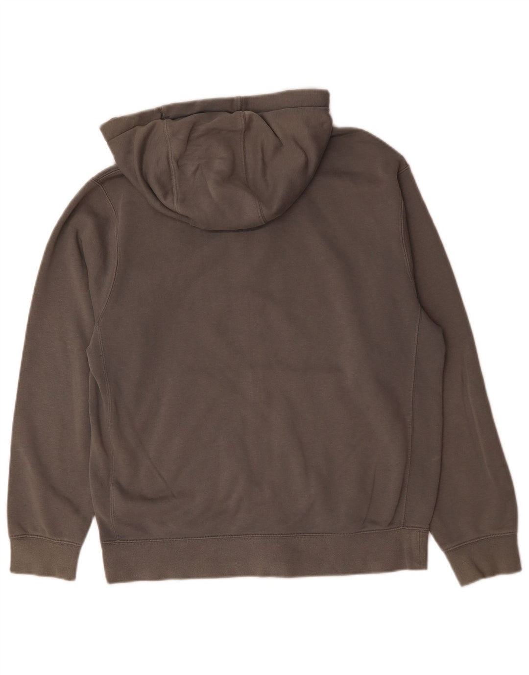 NIKE Sudadera con capucha y cremallera para hombre, algodón gris medio