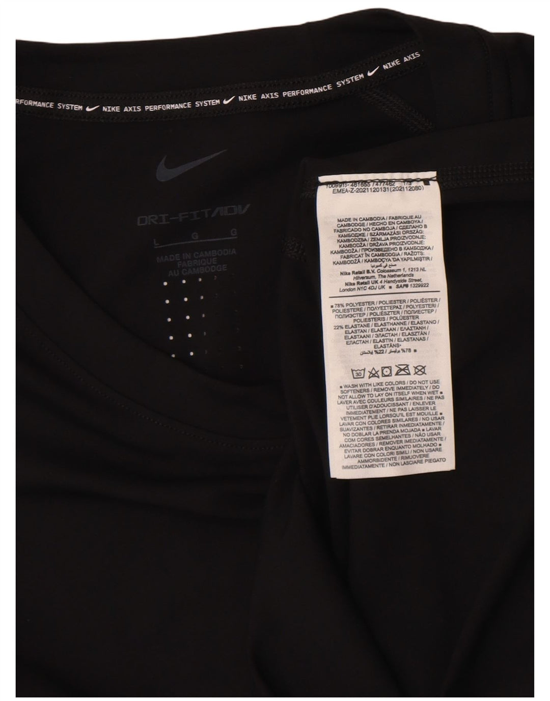 Nike - Camiseta Dri Fit para hombre, talla grande, poliéster negro