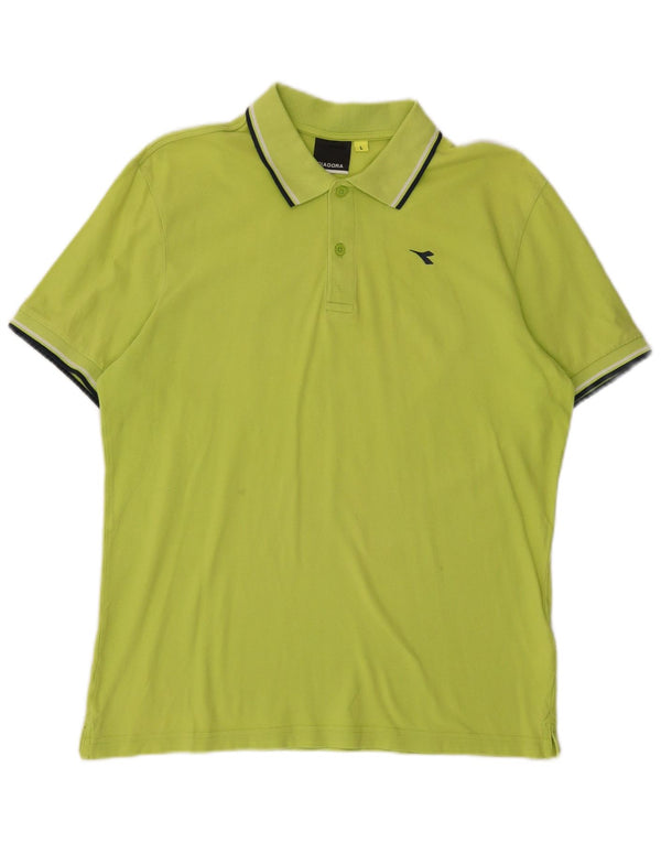 DIADORA Polo Hombre Algodón Verde Grande