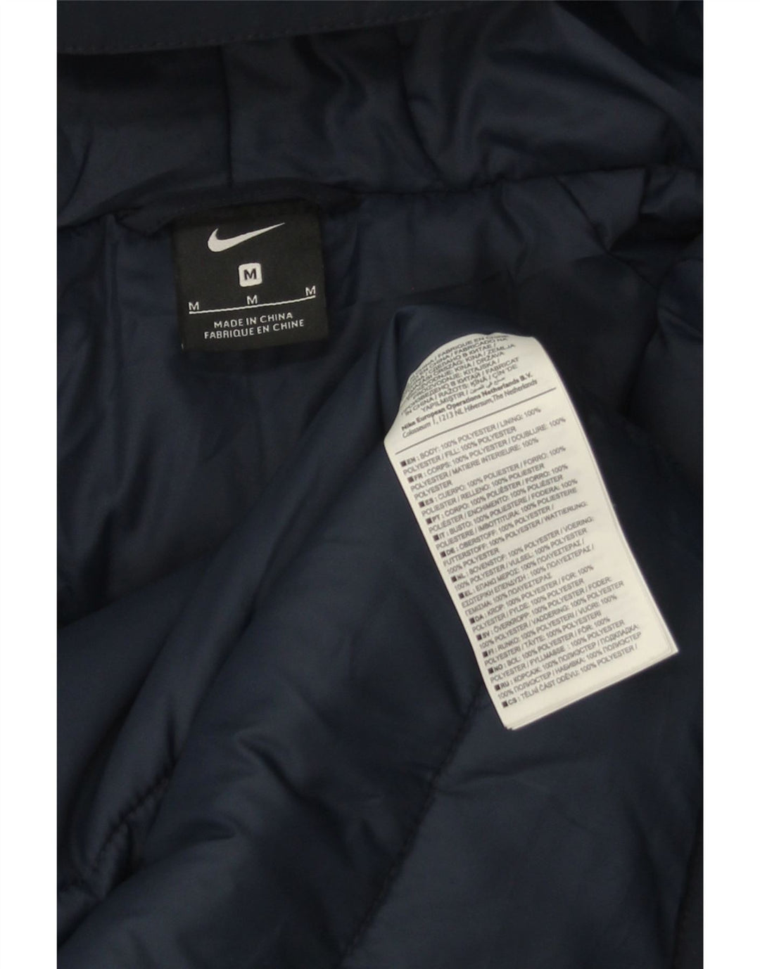 Nike - Parka con capucha para hombre, talla 38, poliéster, color azul marino