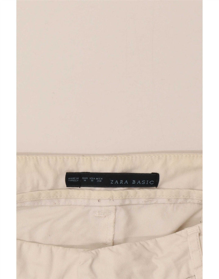 Zara Mujer Pantalón Chino Slim Medium W32 L30 Algodón Blanco