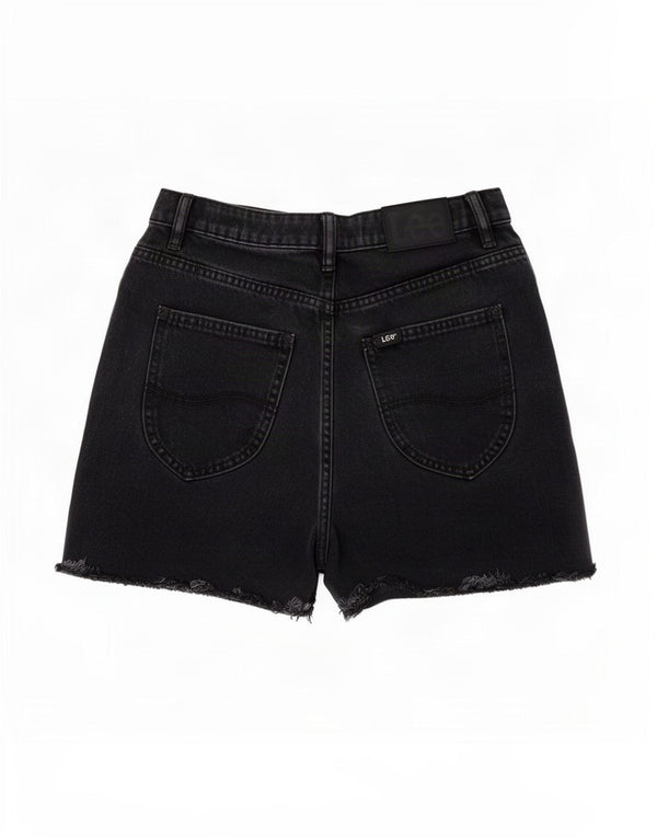 Lee - Pantalones cortos de mezclilla para mujer Mom de talle alto US 9 Medium W26 Negro