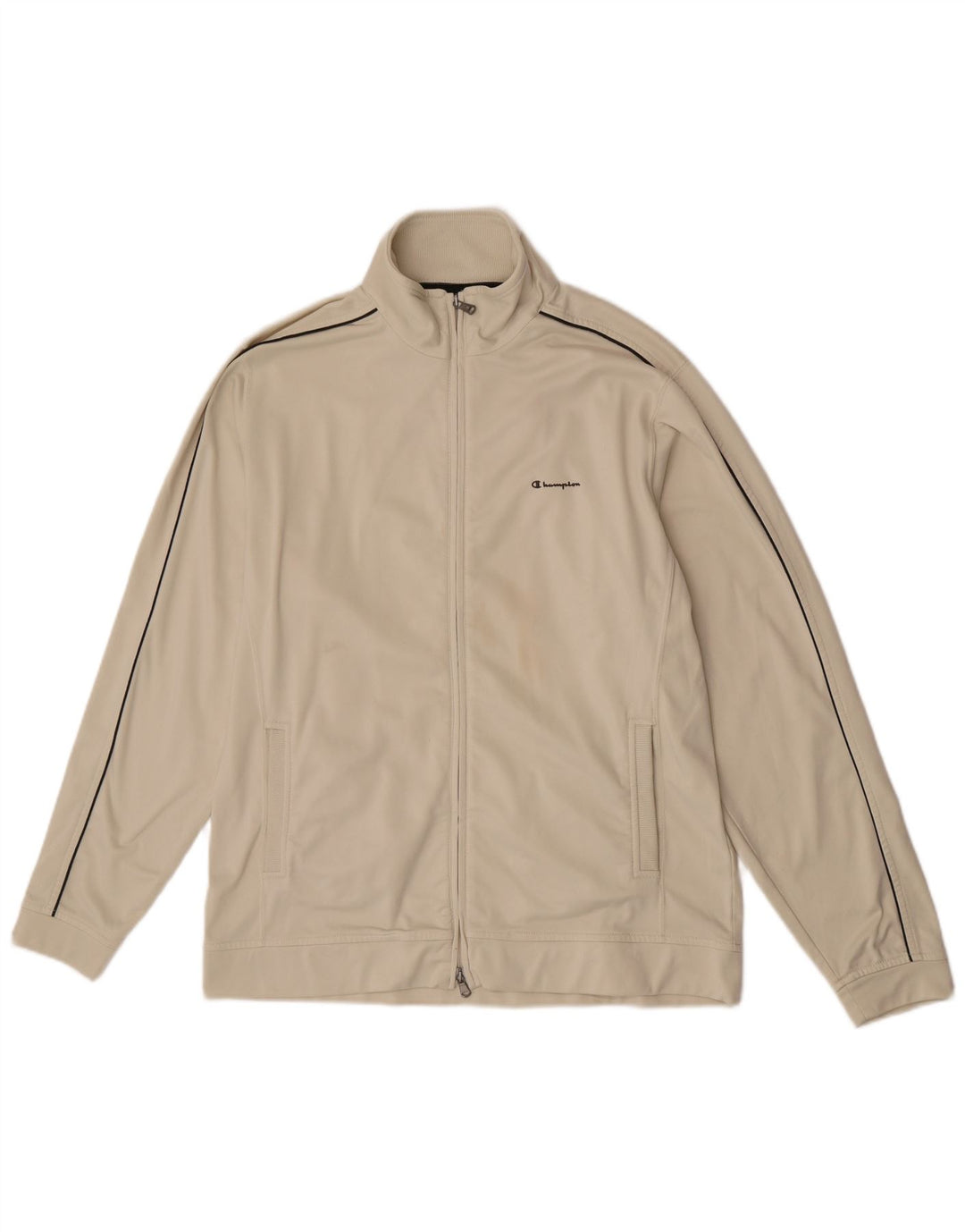 Champion Chaqueta de chándal para hombre, talla grande, color beige