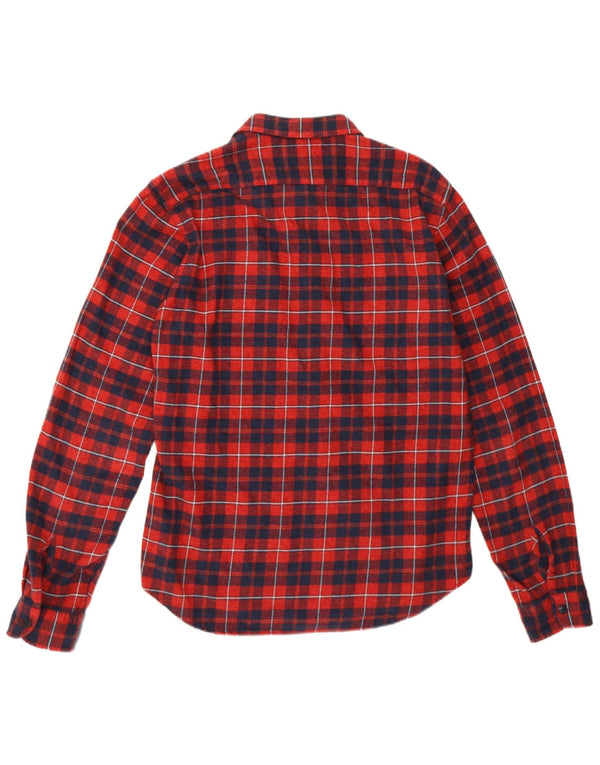 REPLAY Camisa de franela para hombre XL Algodón a cuadros rojos