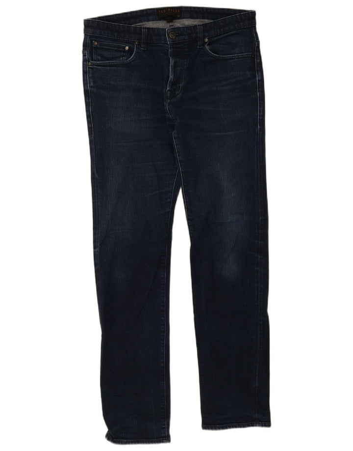 Vaqueros ajustados regulares para hombre de Ted Baker W34 L32 Azul