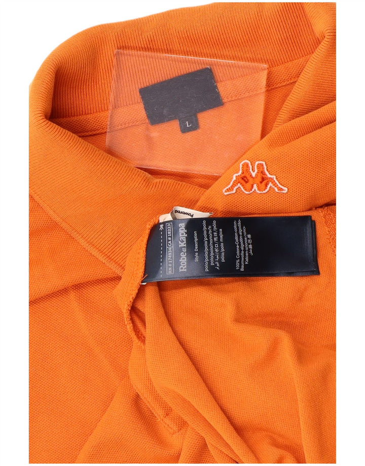 KAPPA Polo Hombre Grande Naranja Algodón