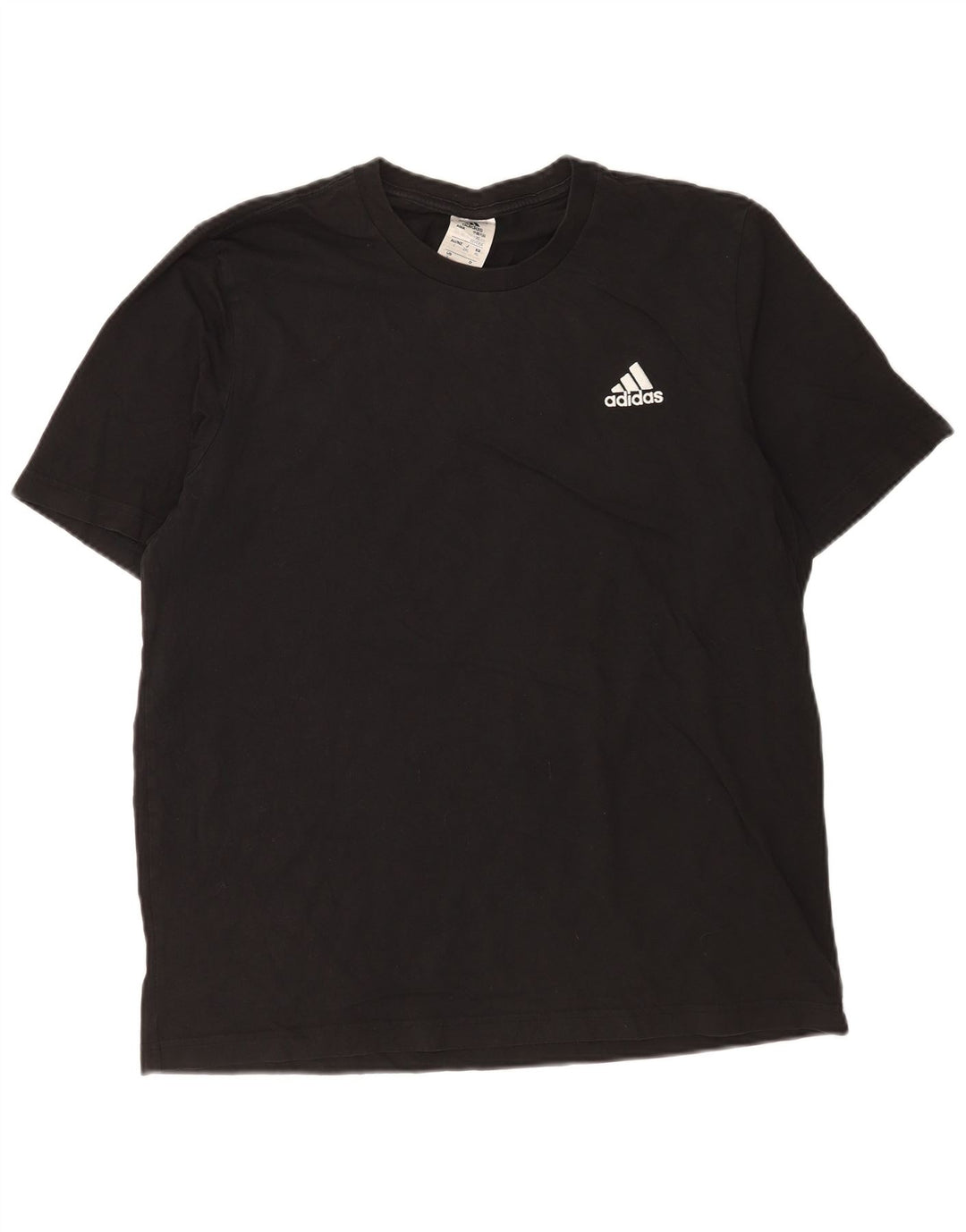 Adidas - Camiseta para hombre, talla grande, algodón negro