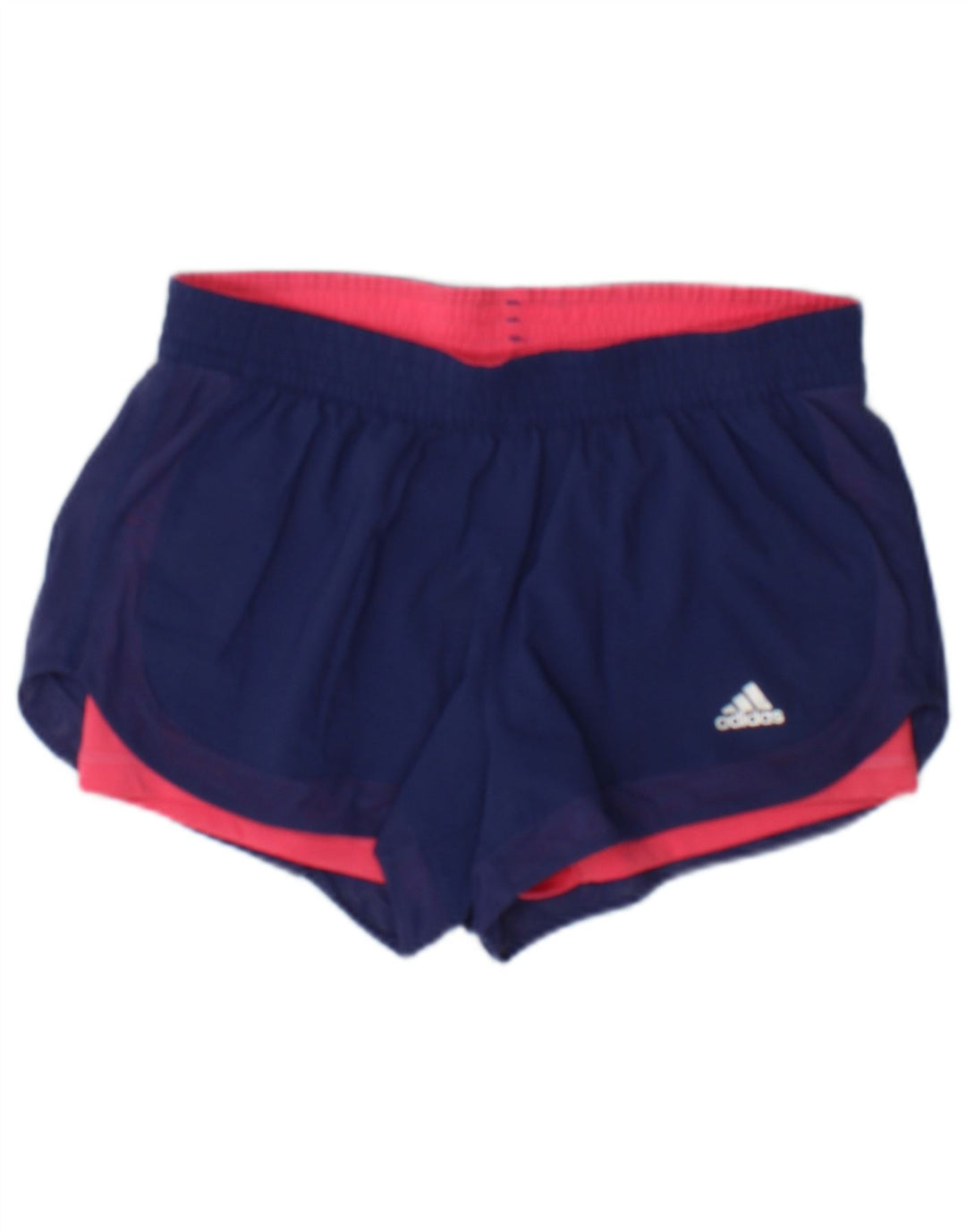 Adidas - Pantalones cortos deportivos Climalite para mujer, talla 10, poliéster azul pequeño