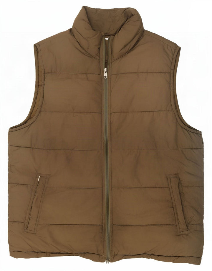 Chaleco acolchado Gap para hombre UK 38 Poliéster caqui mediano