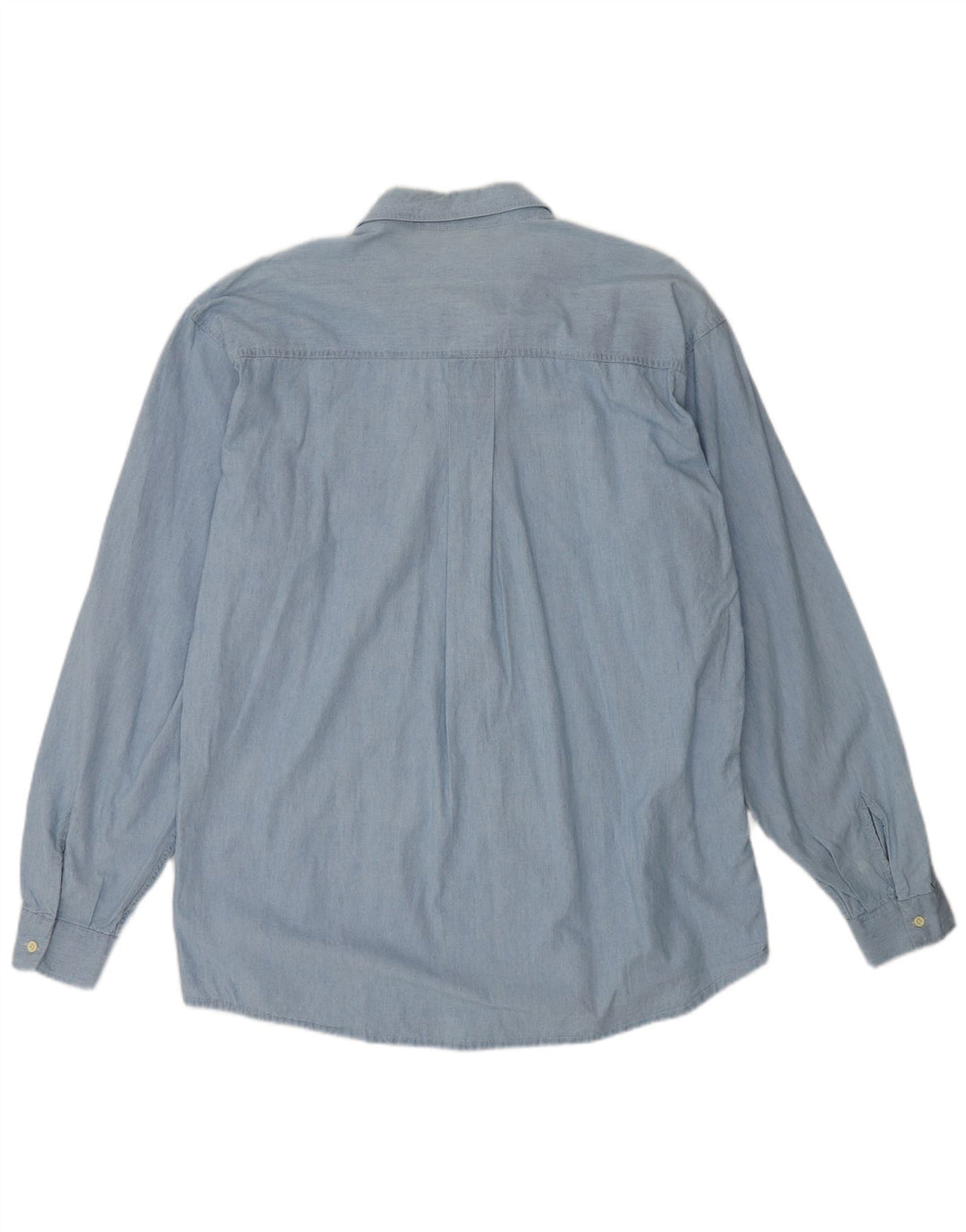 Camisa Carrera Hombre XL Algodón Azul