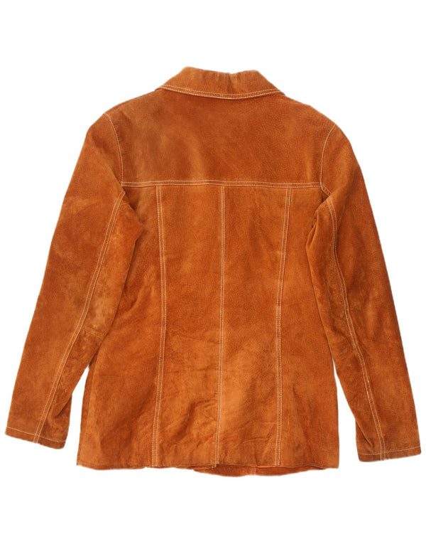 Gipsy Chaqueta de ante para mujer UK 44 Cuero marrón medio