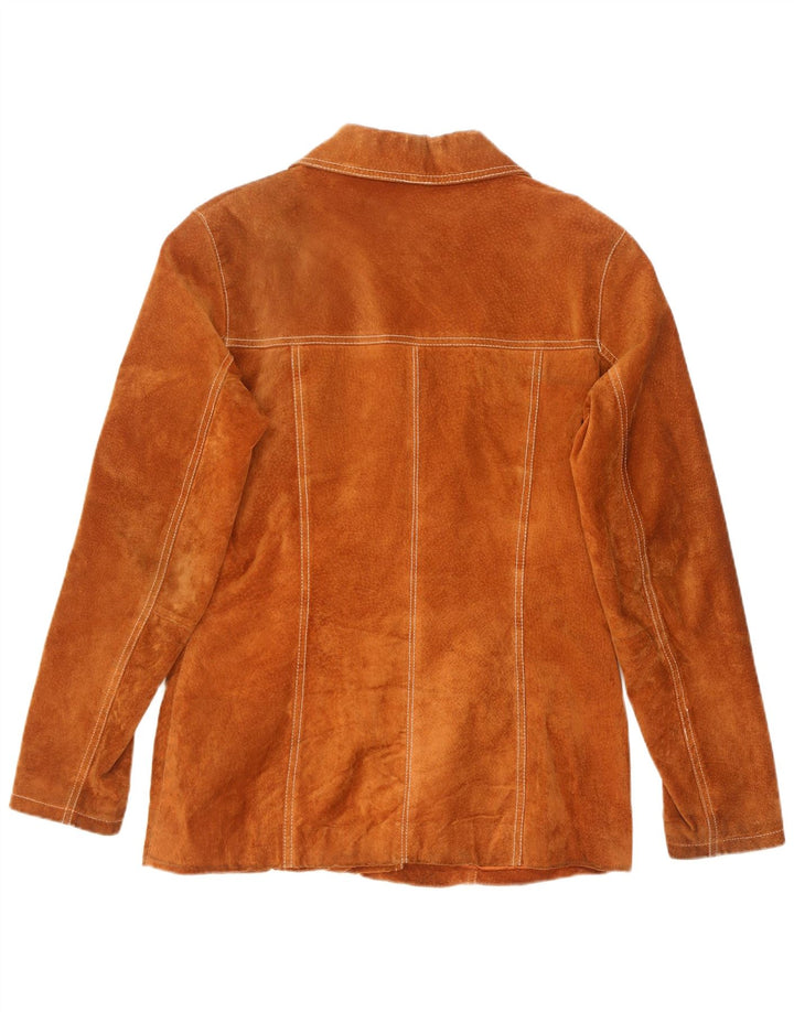 Gipsy Chaqueta de ante para mujer UK 44 Cuero marrón medio