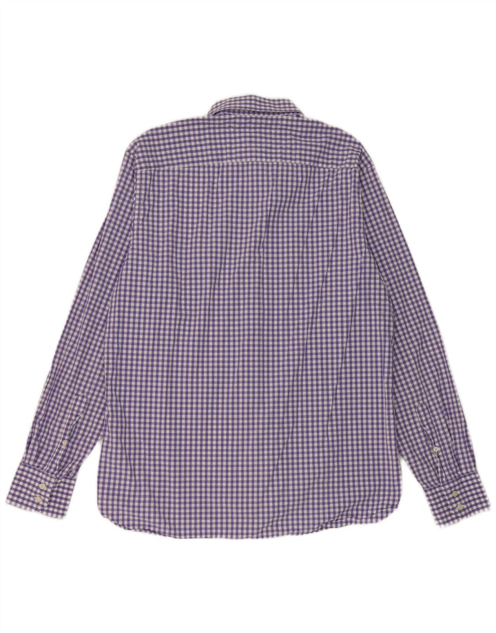 Camisa Tommy Hilfiger para hombre de algodón a cuadros morado grande