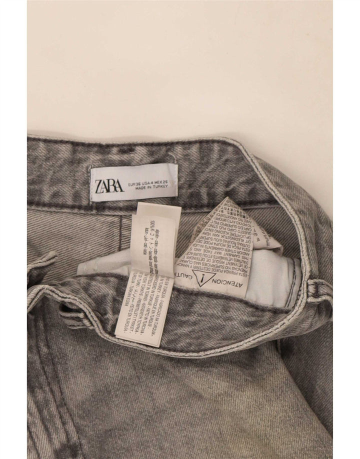 Zara Jeans Bootcut Mujer EU 36 XS W26 L33 Algodón Gris