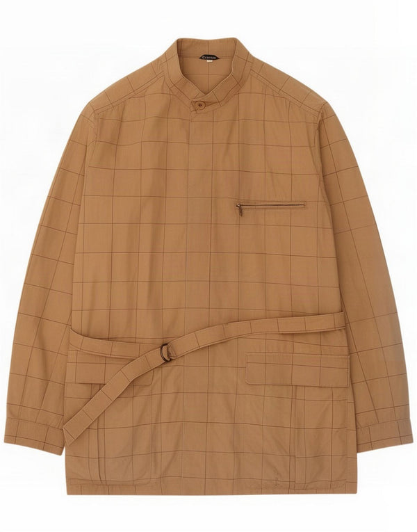 Chaqueta utilitaria para hombre Breco's UK 40 Large Beige Plaid Cotton