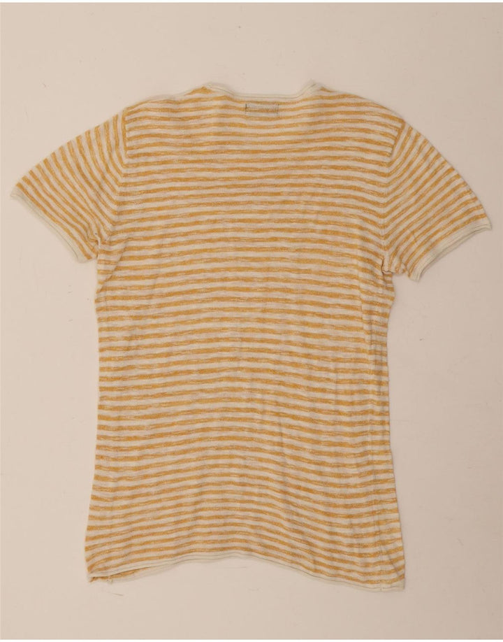 Zara Hombre Camiseta Top Small Rayas Amarillas