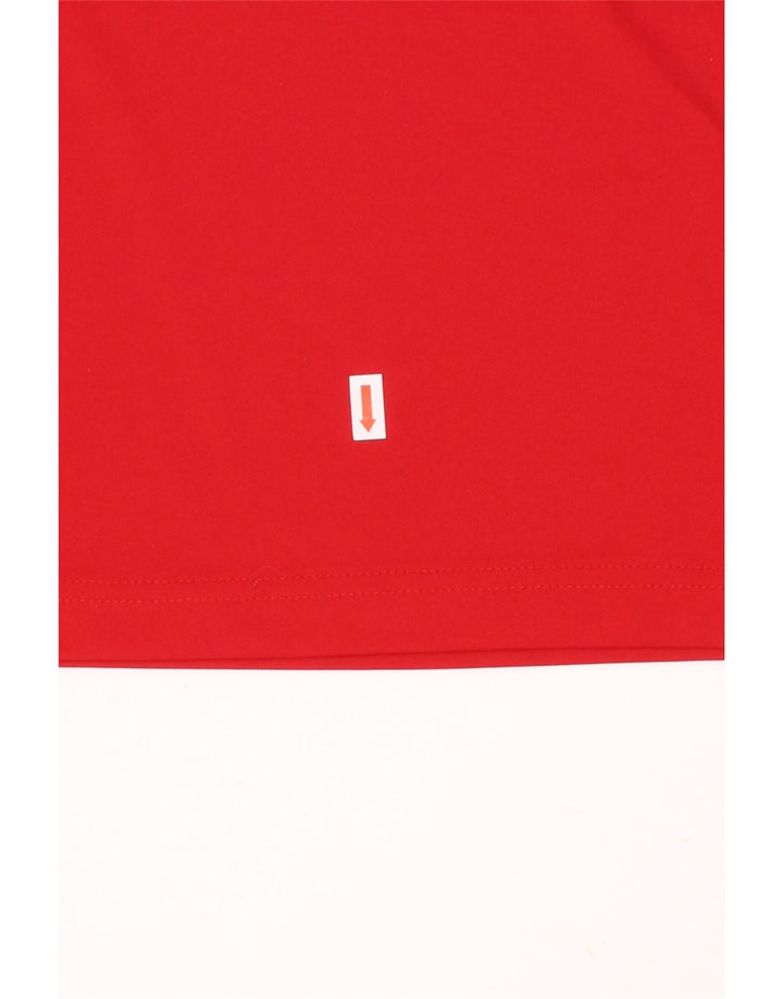ADIDAS Boys Climalite Graphic T-Shirt Top 9-10 Years Medium Red Vintage Adidas and Second-Hand Adidas from Messina Hembry 