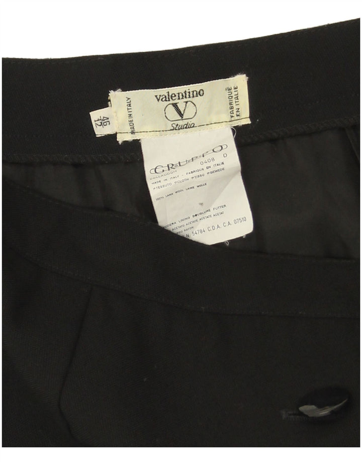 Falda recta Valentino para mujer IT 46 Large W32 Lana negra