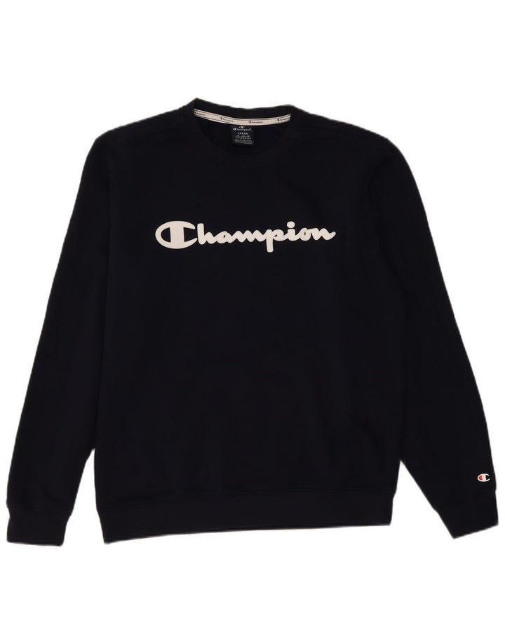 Champion Sudadera Gráfica para Hombre Jumper Large Azul Marino