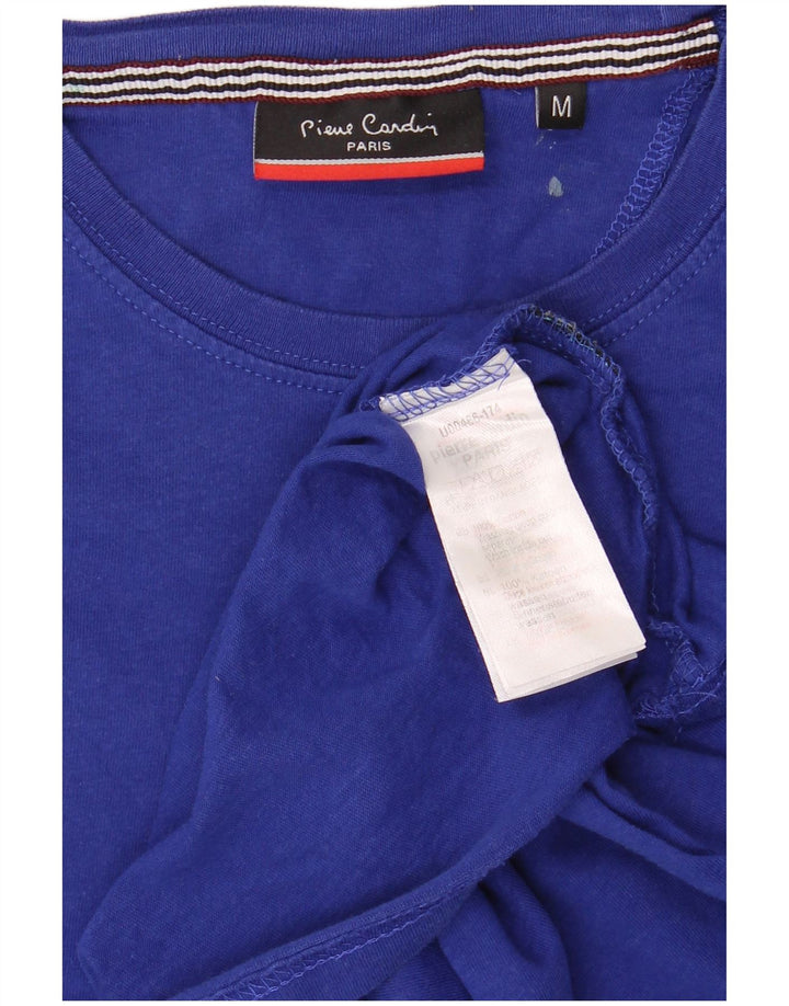 Pierre Cardin Camiseta Hombre Top Algodón Azul Medio