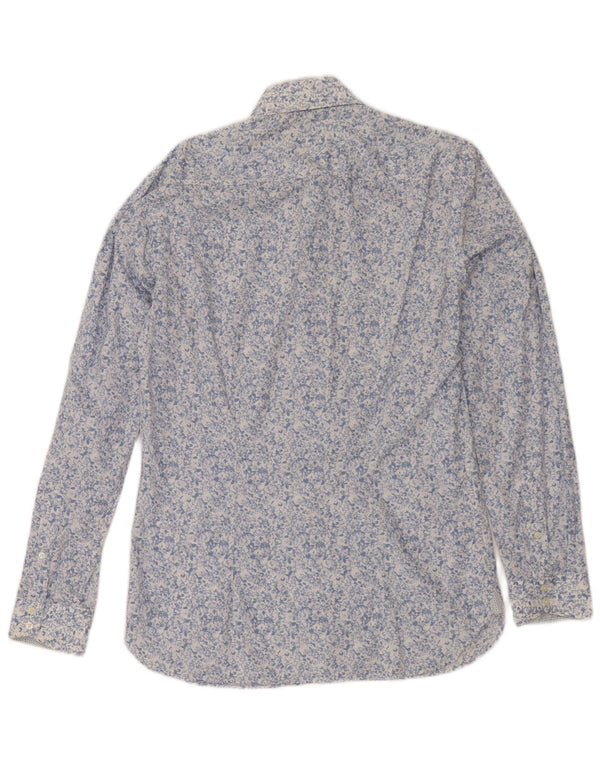 Ted Baker Camisa para hombre Talla 15 Algodón floral azul medio