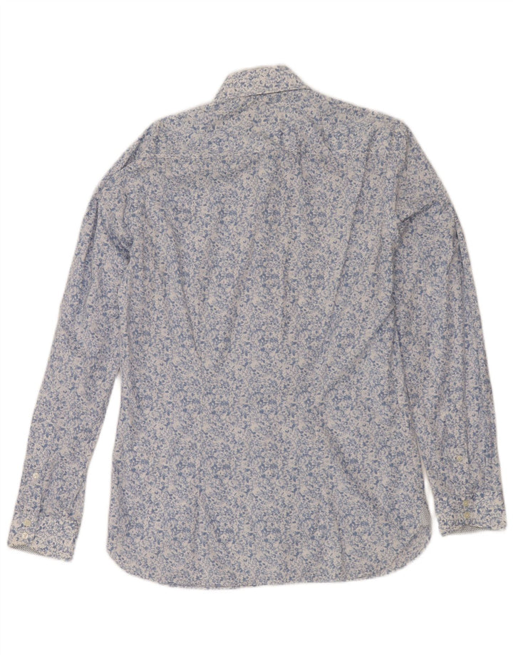 Ted Baker Camisa para hombre Talla 15 Algodón floral azul medio