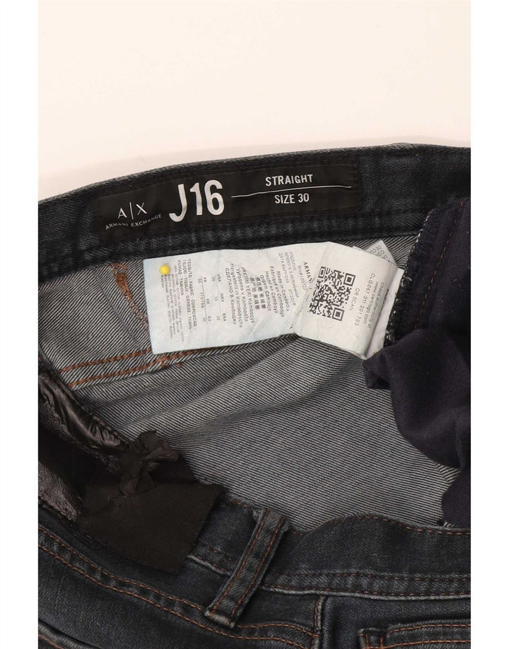 Armani Exchange Vaqueros rectos para hombre W30 L32 Algodón azul marino