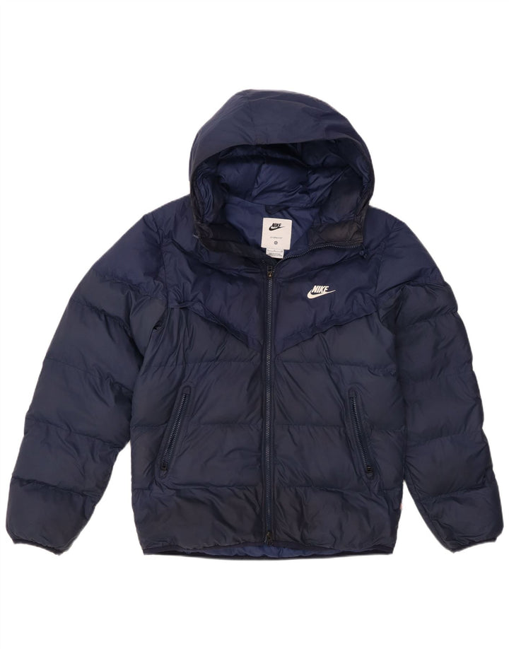Nike Chaqueta acolchada con capucha Storm-Fit para hombre UK 36 Small Azul marino Poliéster