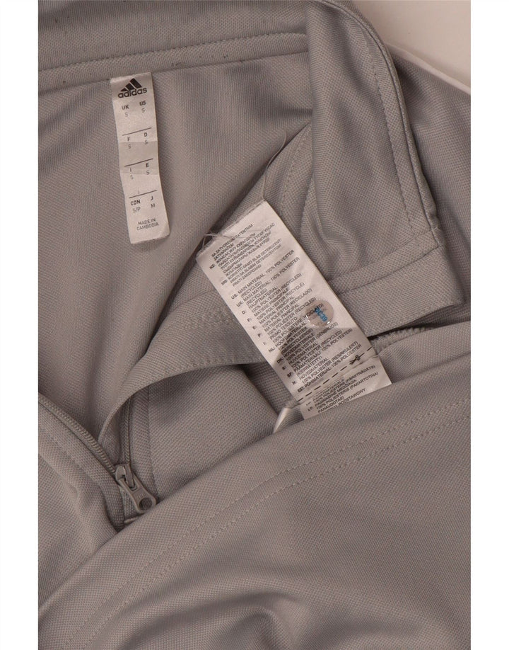 Adidas Hombre Aeroready Zip Neck Jersey Chándal Top Pequeño Gris Poliéster