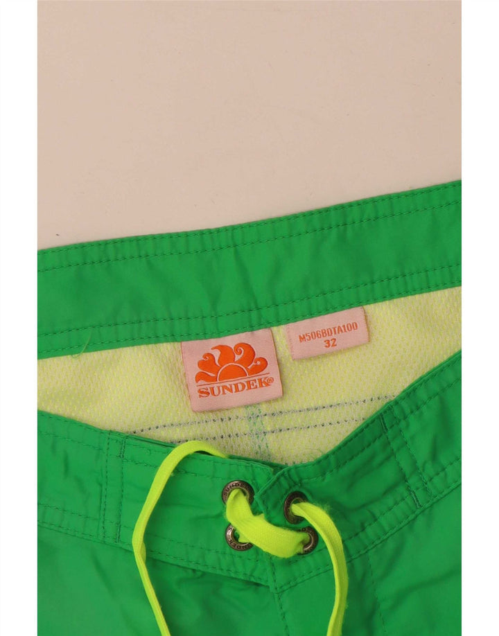 Bañador Sundek Hombre De Nylon Color Block Verde Medio