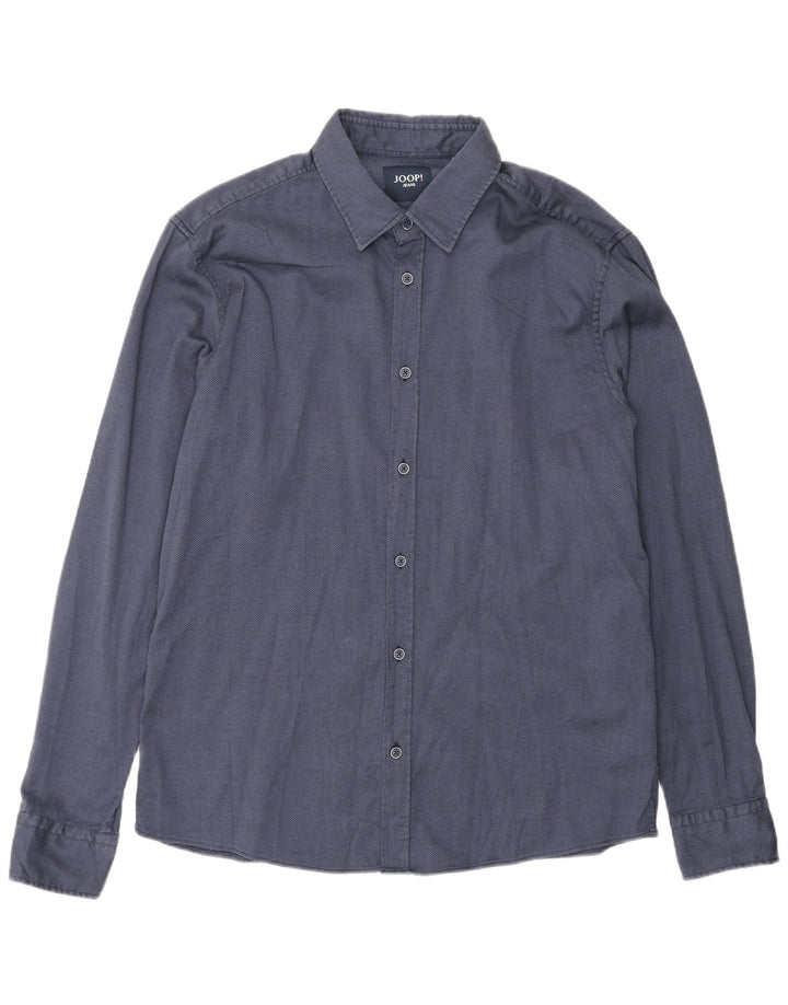Camisa Joop Hombre Grande Azul Marino Algodón