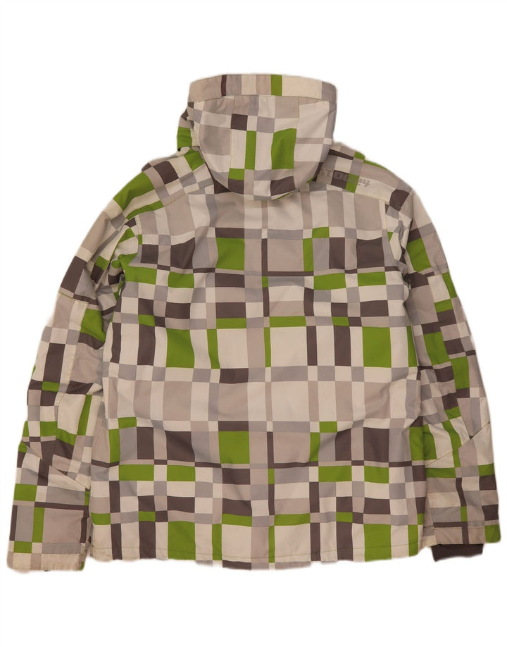 Tog 24 Chaqueta de esquí con capucha para hombre ES 38 Medio Beige Geométrico