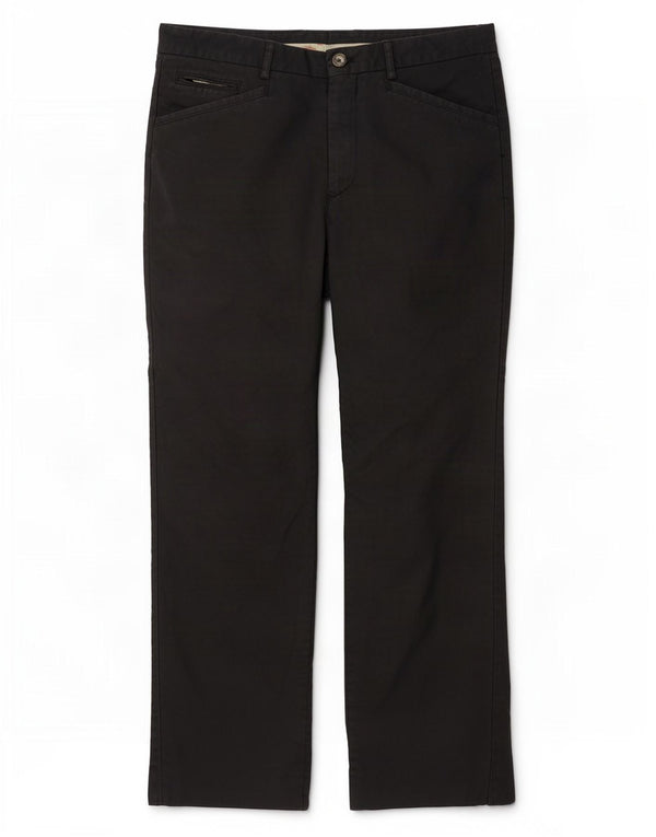 Burberry Pantalones casuales rectos para hombre IT 46 Small W32 L27 Algodón azul marino