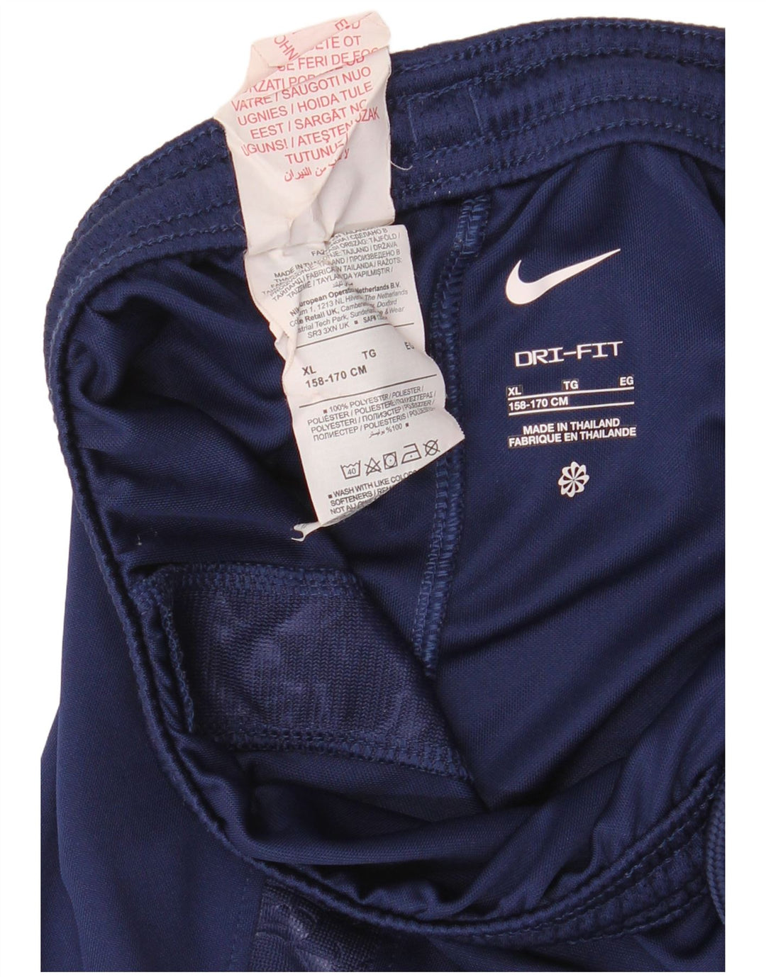 NIKE Pantalones cortos deportivos Dri Fit para niños 13-14 años XL Azul marino Poliéster
