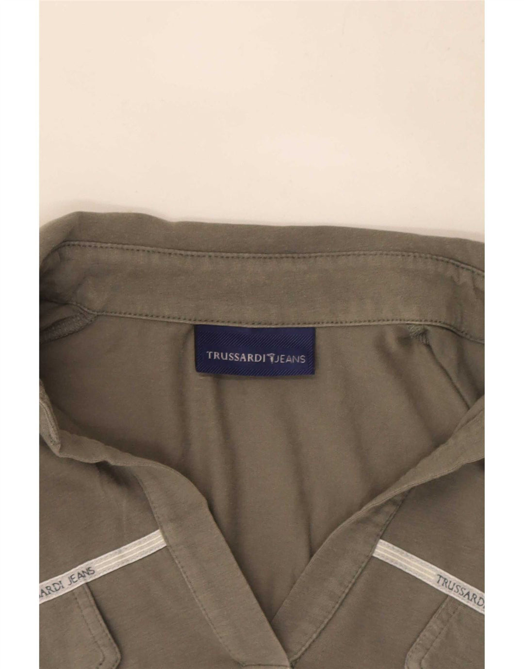 Trussardi Polo para mujer UK 44 Grande Gris