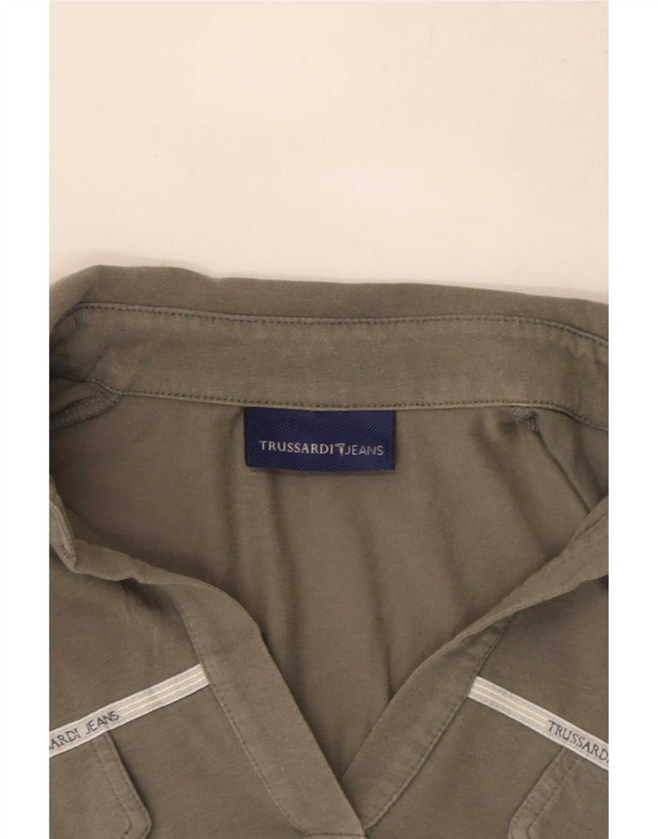 Trussardi Polo para mujer UK 44 Grande Gris