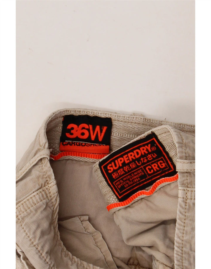 Superdry Shorts Cargo Para Hombre W36 Algodón Beige Grande