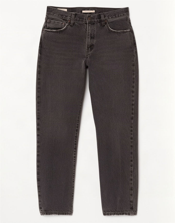 Vaqueros Levi's Mujer Middy Rectos W29 L31 Algodón Gris
