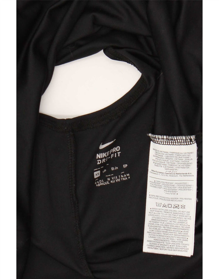 Nike Dri Fit - Camiseta sin mangas con gráfico extragrande para mujer, talla 6, XS, poliéster negro