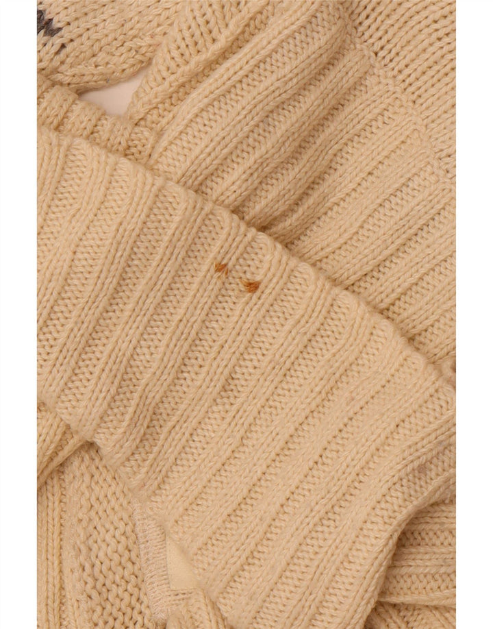 SUPERDRY Suéter tipo cárdigan largo para mujer UK 40 Medium Off White