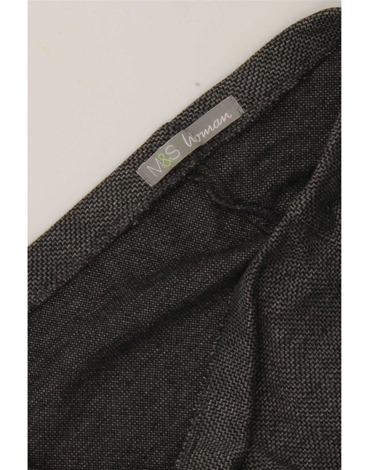 Marks & Spencer Pantalones casuales de pierna ancha para mujer W32 L27 Gris