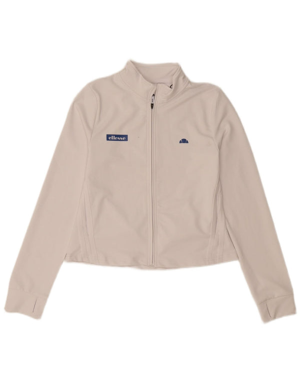 Ellesse Chaqueta de chándal para mujer UK 10 Small White Poliéster