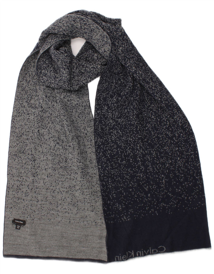 Calvin Klein Bufanda rectangular para hombre Talla única Azul marino moteado