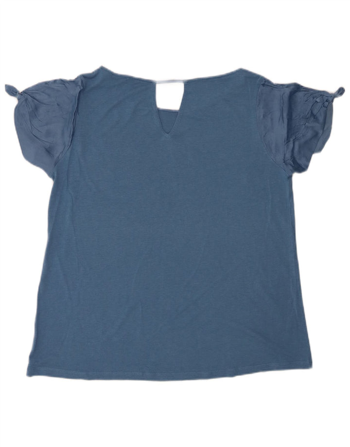 Massimo Dutti Camiseta Mujer Top UK 44 Large Azul