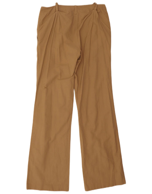 Stefanel Pantalones chinos con corte de bota para mujer IT 44 Medium W30 L32 Algodón caqui