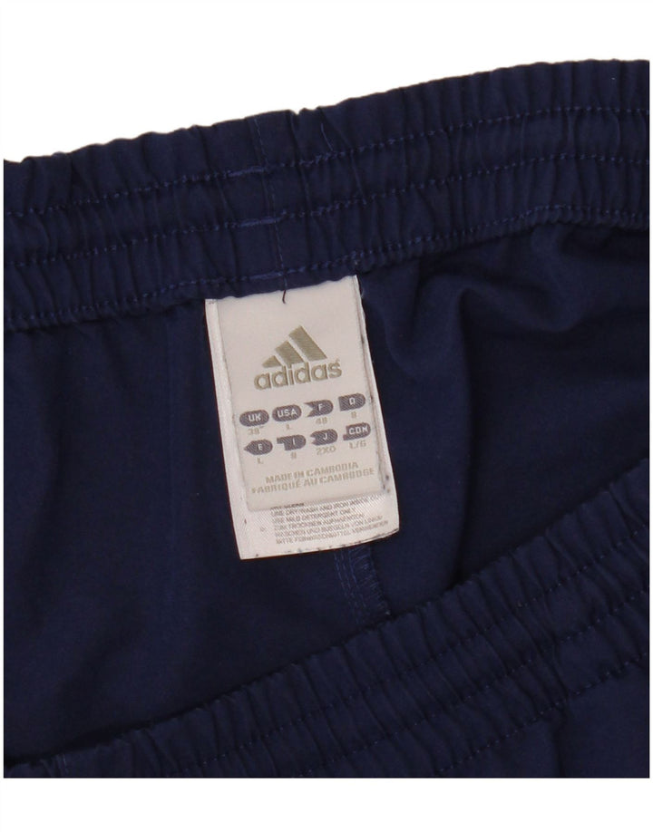 Pantalones cortos deportivos ADIDAS para hombre grande poliéster azul marino